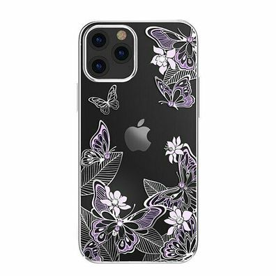 Kingxbar Butterfly Schutzhülle mit Swarovski-Kristallen iPhone 12 Pro Max Lila