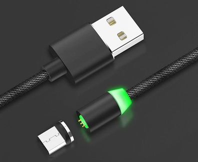 Mikro USB Ladekabel LED Datenkabel & Magnet Plug 2nd Gen, Schnell laden 18W