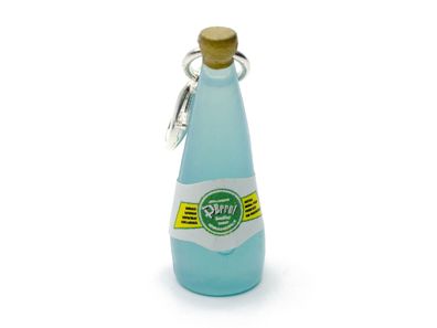 Wasserflasche Charm Zipper Anhänger Bettelanhänger Wasser Flasche blau hell dnkl