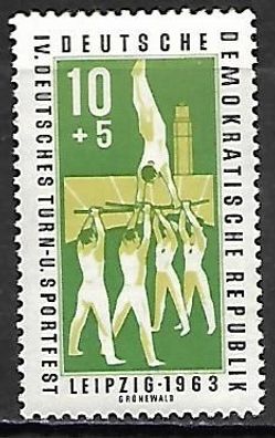 DDR postfrisch Michel-Nummer 963 mit Falz