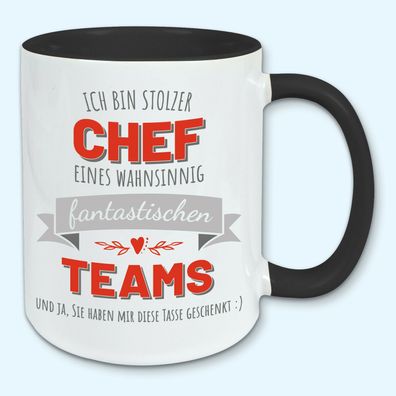 Tasse, Kaffeebecher, stolzer Chef eines fantastischen Teams, Geschenk