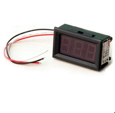 Einbau LED-Digitalvoltmeter, 3-stellig 0-99.9V/ DC rot, 1%, Voltmeter, Spannung 1St.