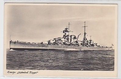 64414 Feldpost Ak Kreuzer "Admiral Hipper" 1941