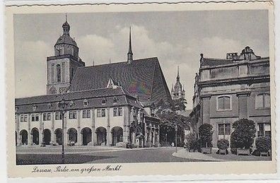 61494 Ak Dessau Partie am großen Markt um 1940
