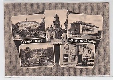64685 Mehrbild Ak Gruß aus Wiesenburg Park-Hotel, Landambulatorium u.a. um 1960