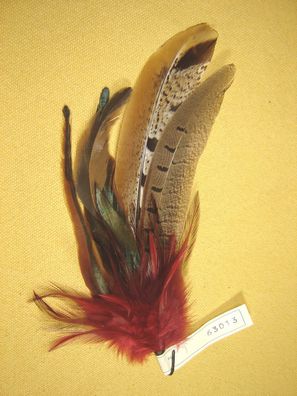 Trachtenhutfeder Fasanfedern braun rot Hutfeder Hutschmuck 23 cm Nr 63013