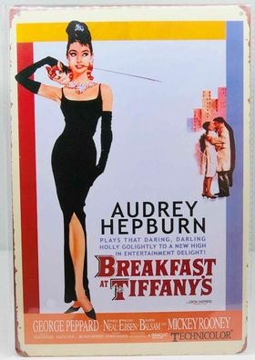 Nostalgie Nostalgie Vintage Retro Schild "Audrey Hepburn " 30x20 12042 (Gr. 30x20cm)