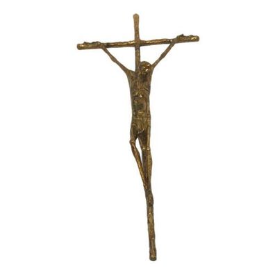 Jesus Kreuz Kruzifix Katholiken Tag Österreich Huber Messing 19 cm 31766