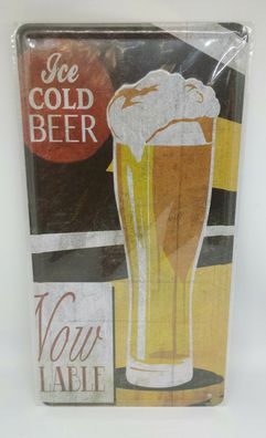 Nostalgie Blech Schild Beer Bier now available 30x16 50061 (Gr. 30x16)