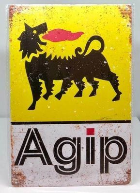 Nostalgie Nostalgie Retro Schild "Agip" 30x20 12027 (Gr. 30x20cm)