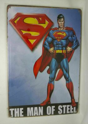 Nostalgie Nostalgie Retro Blechschild Superman "the man of steel" 30x20 50111