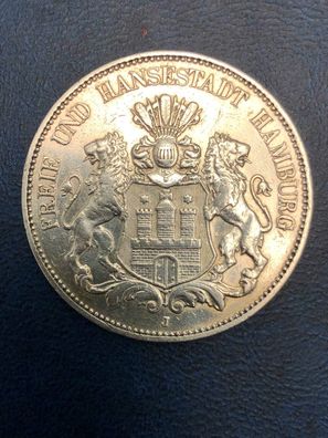 5 Mark Freie Hansestadt Hamburg 1902 Silber ø 37mm 90017