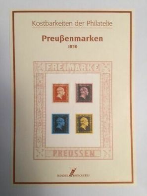 Nostalgie Kostbarkeiten der Philatelie Preußenmarken 1850 14485A