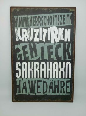 Nostalgie Vintage Retro Blechschild Spruch Österreich Dialekt 30x20 50347