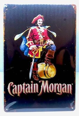 Nostalgie Nostalgie Retro Schild "Captain Morgan" 30x20 12025 (Gr. 30x20cm)