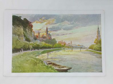 Salzburg Mülln Salzach Aquarell 60019