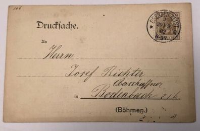 Dresden Drucksache Bodenbach Naturheikundiger um 1902 30531