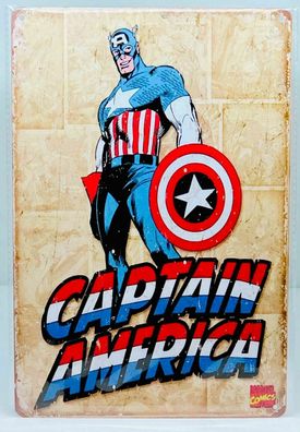 Nostalgie Nostalgie Vintage Retro Schild "CAPTAIN America " 30x20 12058 (Gr. 30x20cm)