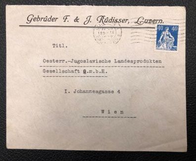 Rüdisser Luzern 1922 Österreich Jugoslawische Landesproduktion Wien 25306