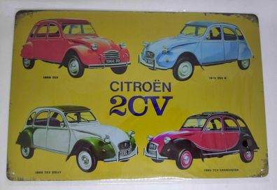 Nostalgie Nostalgie Retro Blechschild Citroen 2CV 30x20 50153 (Gr. 30x20cm)