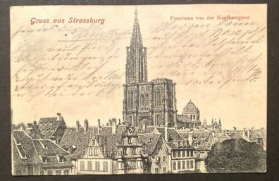 Gruss aus Straßburg Strassburg Panorama Kaufhausgasse 80232