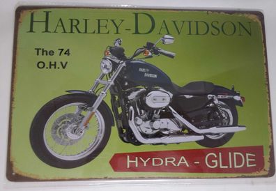 Nostalgie Retro Blechschild Motorrad Harley-Davidson Hydra-Glide 30x20 50130