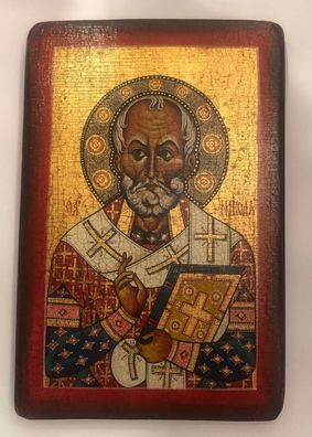 Nostalgie Ikone Heiliger Nikola 38 x 25 cm 31698