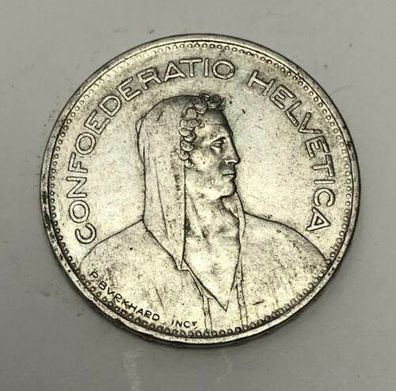 5 Schweizer Franken 1935 B Silber 31684