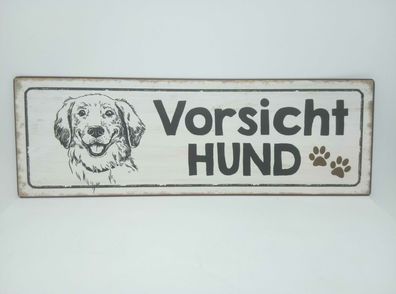 Nostalgie Retro Blechschild "Vorsicht Hund" 30x10 50252 (Gr. 30x10)