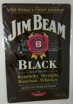 Nostalgie Nostalgie Retro Blechschild Jim Beam Whiskey 30x20 50054 (Gr. 30x20)