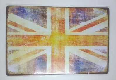 Nostalgie Retro Blechschild England Flagge 30x20 50514 (Gr. 30x20cm)