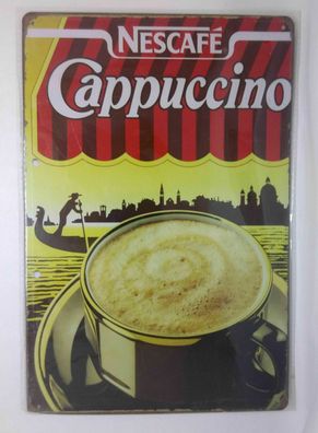 Nostalgie Nostalgie Retro Blechschild Nescafé Nescafe Cappuccino 30x20 50075