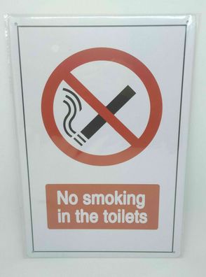 Nostalgie Nostalgie Retro Blechschild "No smoking in the toilets" 30x20 50247