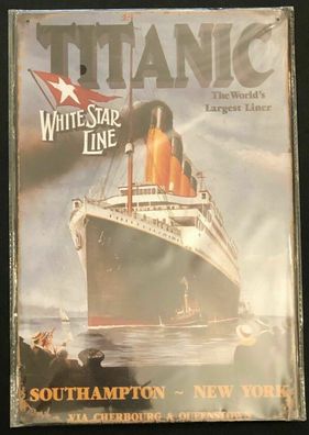 Nostalgie Retro Nostalgie Schild Titanic 30 x 20 30223 (Gr. 30x20)