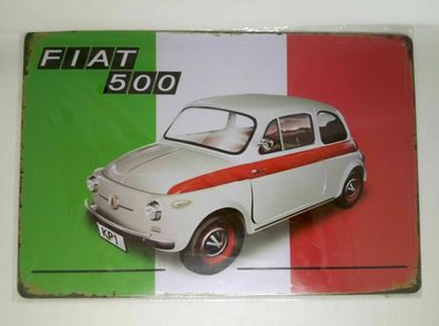 Nostalgie Nostalgie Retro Blechschild FIAT 500 30x20 50160 (Gr. 30x20cm)
