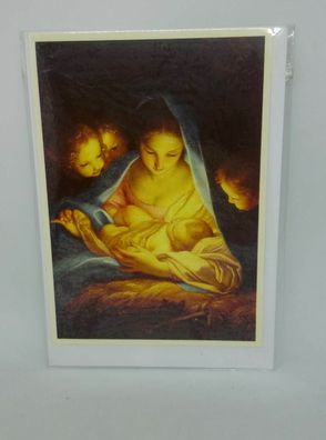 Nostalgie Weihnachtskarte Heilige Jungfrau Maria Jesus10,5x15 inkl. Kuvert 80074