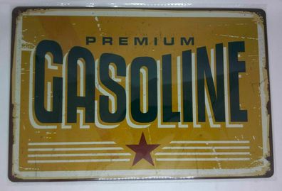 Nostalgie Nostalgie Retro Blechschild "Premium Gasoline" 30x20 50159 (Gr. 30x20cm)