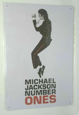 Nostalgie Retro Nostalgie Blechschild Michael Jackson Number Ones 30 x 20 30228