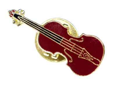 Bratsche Pin Brosche Miniblings Anstecknadel Instrument Musik Geige Braun MINI