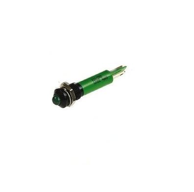 LED-Signalleuchte, Kontrollleuchte grün 12-24 V/ DC, 8mm, IP67, 5mcd, 1St.