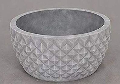 Vase Gefäß in Eisen Stahl Optik Hand bemalt Deko Blumentopf Schale Küche