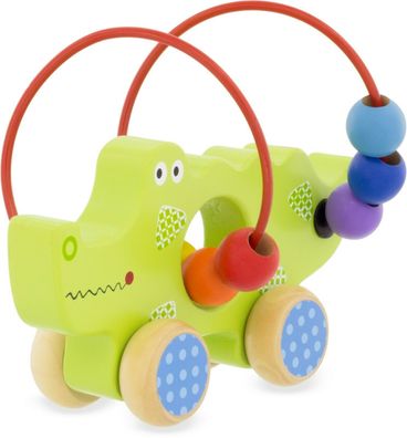 Holz rollende Motorikschleife Baby Motorik Spielzeug Krokodil