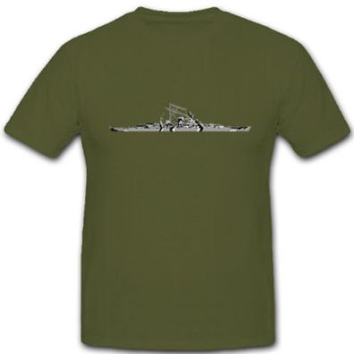 Schlachtschiff Bismarck Marine Schiff Boot - T Shirt #10435