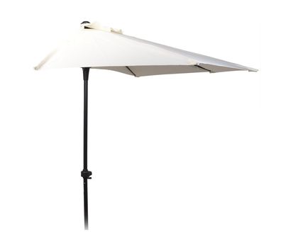 Sonnenschirm 250 cm - Halbrund - Farbe: weiß - halbrunder Wand Schirm