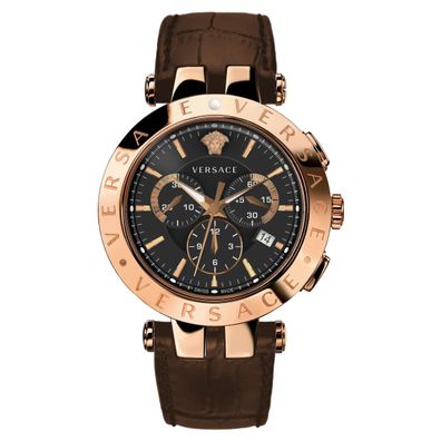 Versace Herren Uhr Armbanduhr Chronograph V-Race VERQ00320 Leder