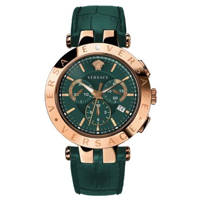 Versace Herren Uhr Armbanduhr Chronograph V-Race VERQ00420 Leder