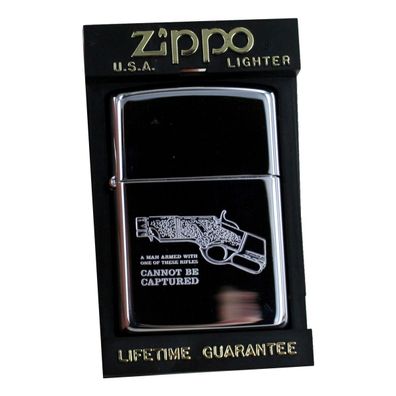 Zippo Feuerzeug 250 A Man armed with one of these Rifles cannot be captured