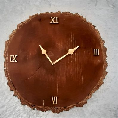 Römische Zahlen 4 Ziffern aus Holz für eine Wanduhr in 19mm hoch