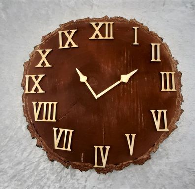Römische Zahlen Ziffern 1 bis 12 , Holz, in 35mm Höhe zum Basteln für Uhren