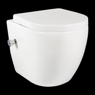 Hänge WC Spülrandlos Spülrandlose Toilette Bidet Absenkautomatik Soft Close Sitz